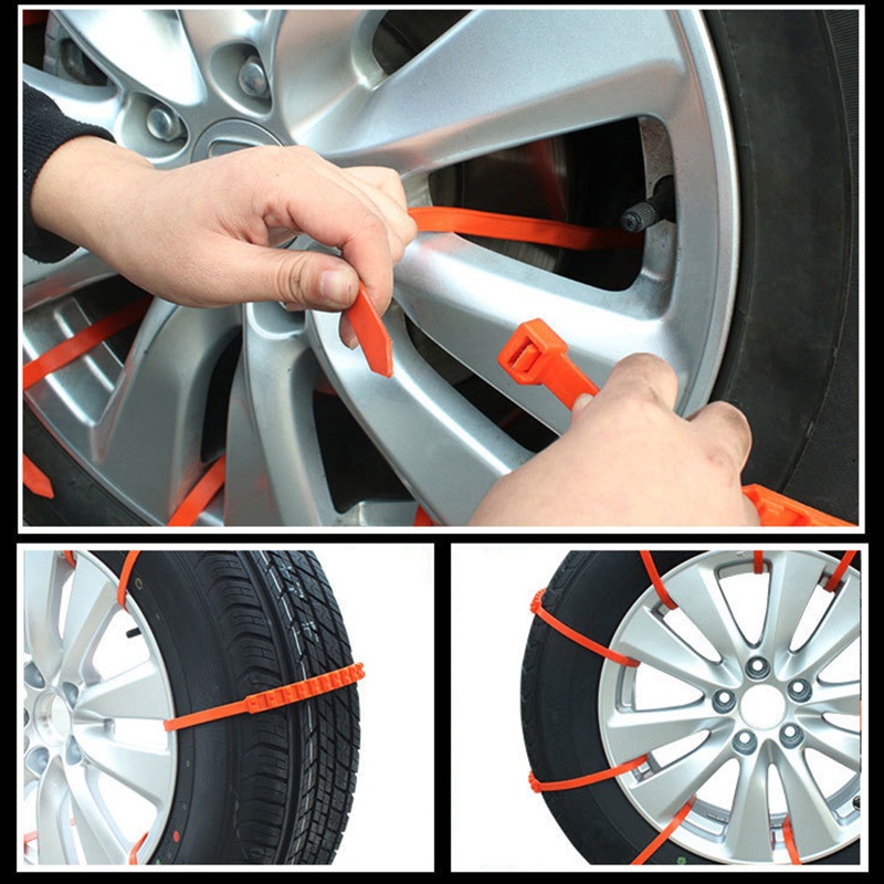 Bộ 10 Dây Bọc Bánh Xe Chống Trượt Cho Xe Hơi