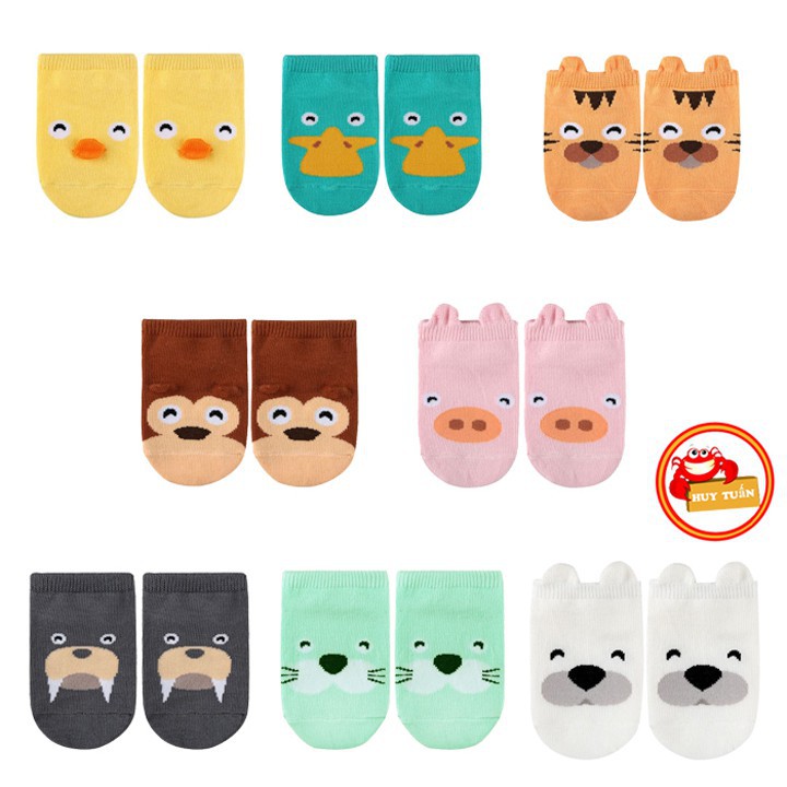 Tất chống trượt giữ ấm chân cho bé loại cổ ngắn hình thú dễ thương KIDS SOCKS (TKS02)