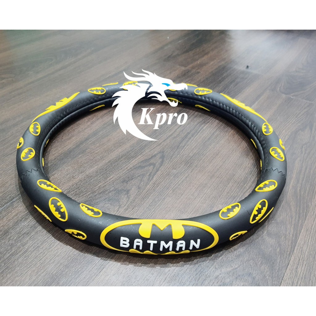 Vỏ bọc vô lăng ô tô, xe hơi họa tiết Batman - Hàng Kpro chất lượng cao