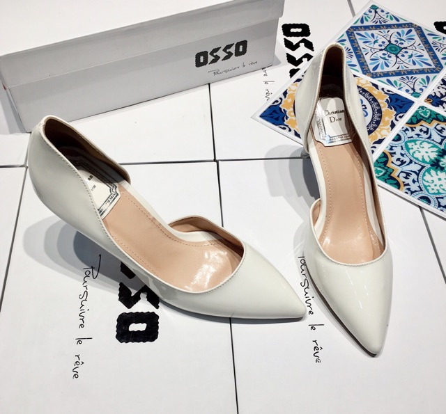 Giày hở eo 7cm gót sơn