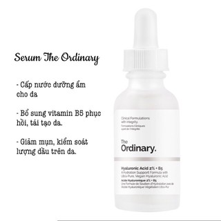 [Có ảnh BILL ] Serum The Ordinary HA 2% + B5
