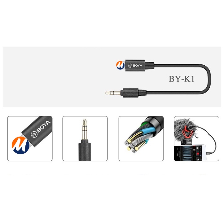 DÂY CHUYỂN MIC MÁY ẢNH SANG ĐẦU IP BOYA BY-K1