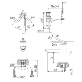 Vòi chậu inax LFV-4102S