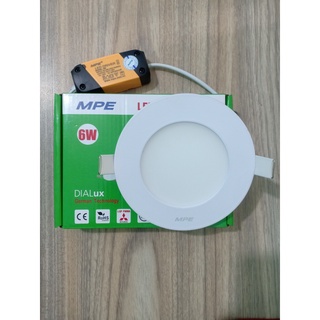 Đèn led âm trần 6w mpe rpl-6t -ánh sáng trắng khoét lổ 105mm