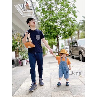 Yếm jean lửng cho bé