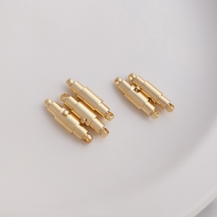 Khóa Từ Tính 14K Màu Vàng Đồng Tự Làm Vòng Tay/Dây Chuyền Chống Rơi