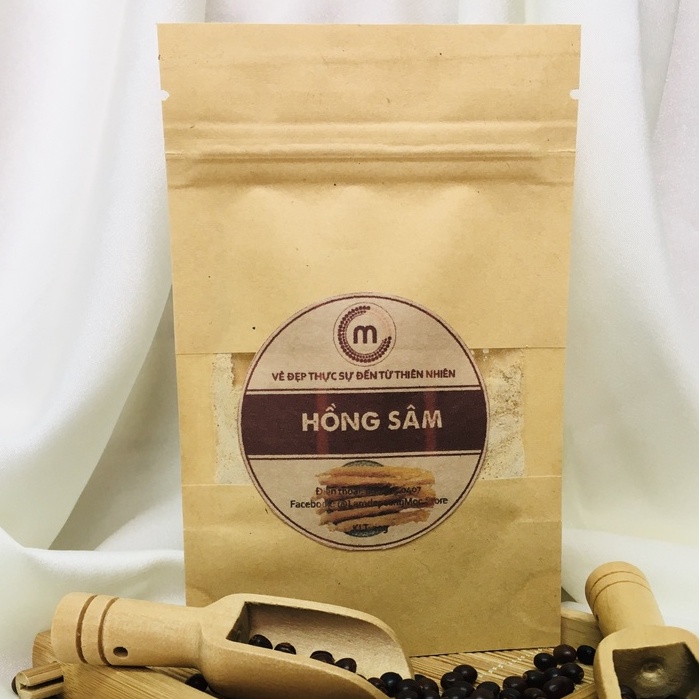 Mặt nạ bột hồng sâm Hàn Quốc nguyên chất MỘC - tái tạo da, ủ, tăng cường collagen làm mờ nếp nhăn, ngăn ngừa lão hóa