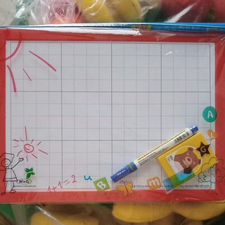 [A4] Bảng học sinh, bảng viết lông, viết phấn 2 mặt Winq