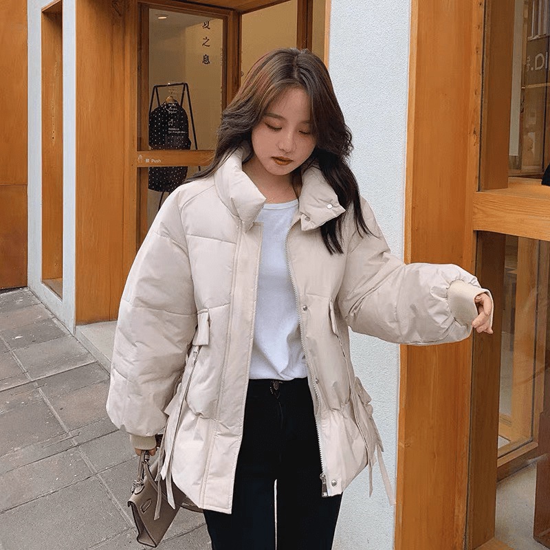 (Free ship) FREE SHIP MAX ÁO PHAO BÉO NỮ CHẦN BÔNG BA LỚP CÓ NÓN LÔNG THÁO RỜI CỰC ẤM SIÊU SANG CHẢNH PHONG CÁCH HÀN QUỐ