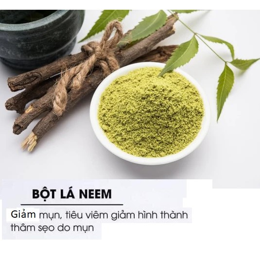 Bột lá neem Ấn Độ nguyên chất Organic 100Gr - Bột handmade - B2.003