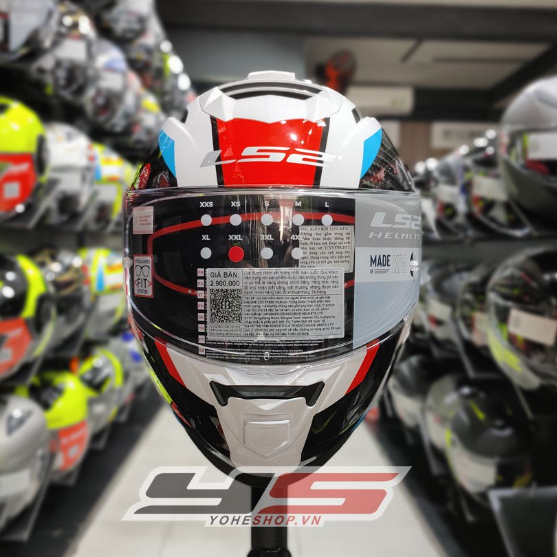 MŨ BẢO HIỂM LS2 FF800 RACER - FULLFACE 2 KÍNH - Tặng kèm Pinlock 750k
