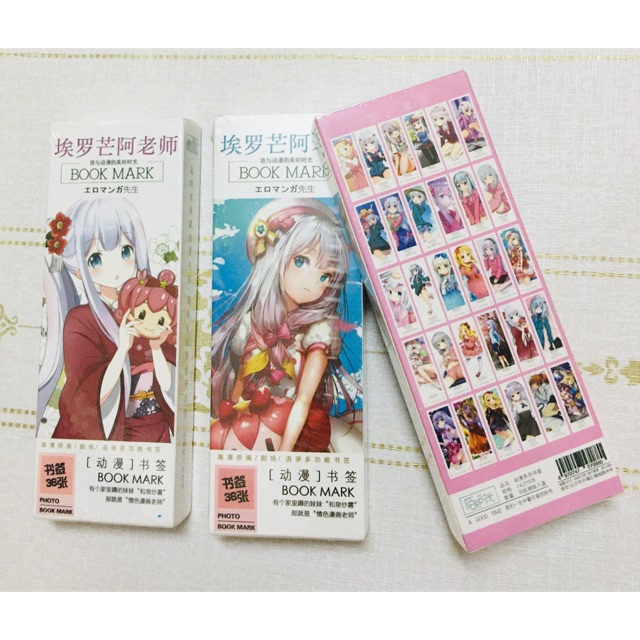 Bookmark anime sagiri 36 tấm khác nhau, đánh dấu trang anime sagiri