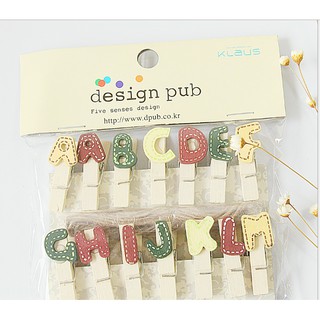Bộ kẹp gỗ bảng chữ cái