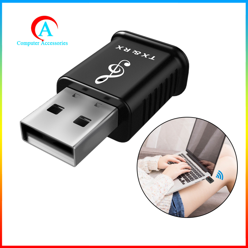 USB Bluetooth 5.0 Audio Adapter Transmitter Receiver for TV/PC AUX Speaker