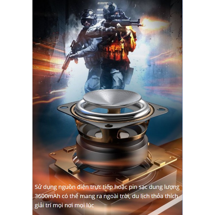 Loa Led RGB Gaming Máy Tính Soaiy SH39 - Bàn Phím Cơ Viền Bạc, Đồng Hồ Gương, Loa Bluetooth LED RGB - BẢO HÀNH 12 THÁNG