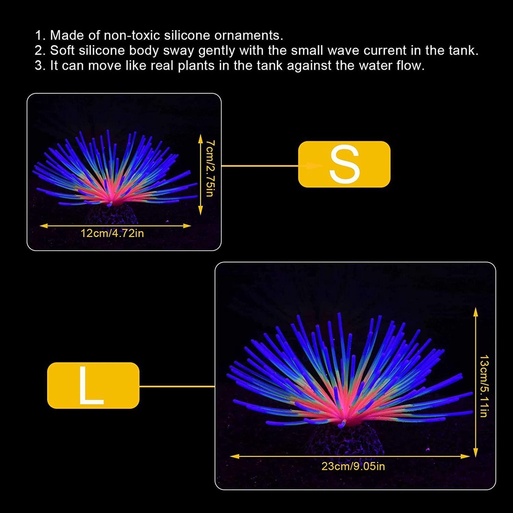 Cây Giả Phát Sáng Trang Trí Bể Cá