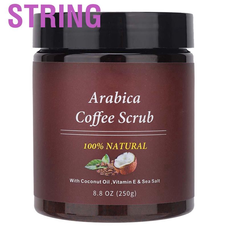 String Professional Coffee Body Scrub Cream Exfoliating Anti-Aging Burning Fat Skin Care 250g