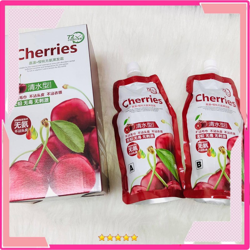 Nhuộm tóc đen Cherries chuyên gia phủ tóc bạc