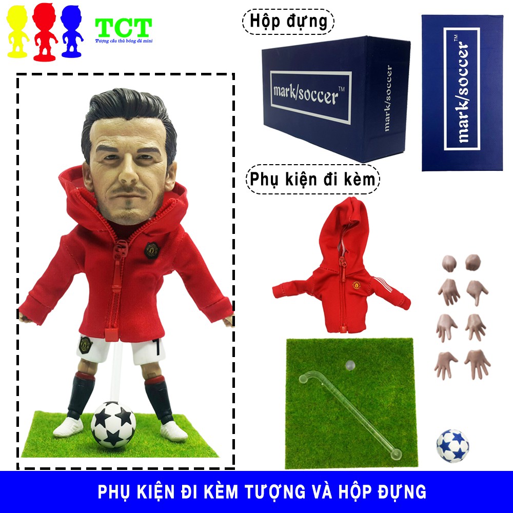 Tượng cầu thủ bóng đá MarkSoccer 13cm David Beckham - Manchester United (MU) thỏa thích tạo dáng