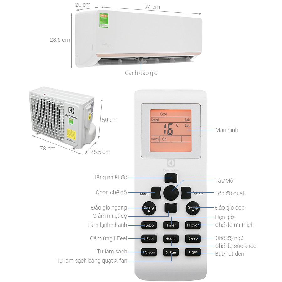 Máy lạnh Electrolux Inverter 1 HP ESV09CRR-C2 (Miễn phí giao tại HCM-ngoài tỉnh liên hệ shop)