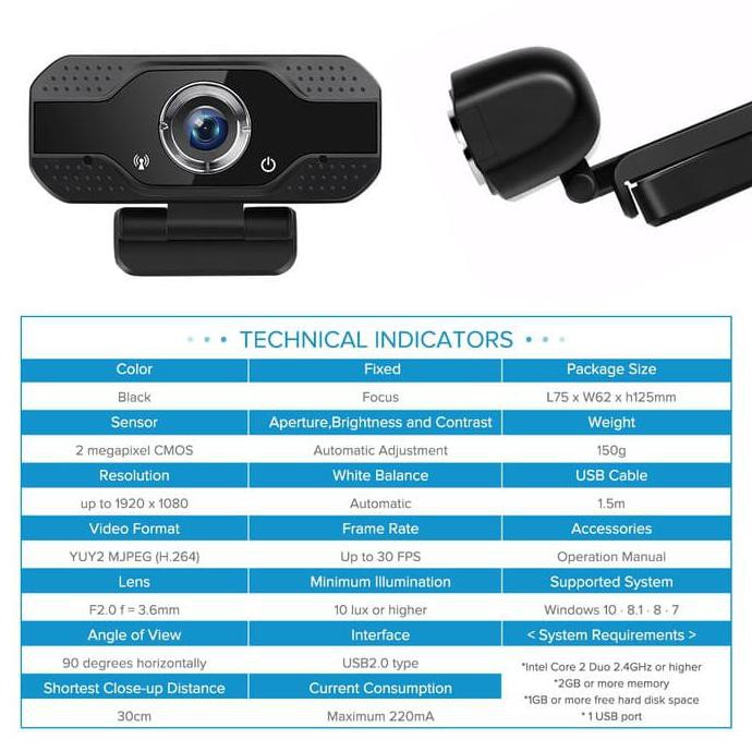 Webcam V8 FULL HD 1080P FULL HD 1080 P | BigBuy360 - bigbuy360.vn
