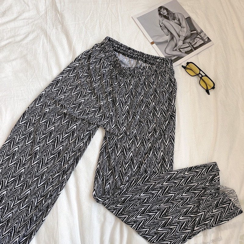 Quần Dài Lưng Cao Ống Suông Thời Trang Xuân Hè Cho Nữ