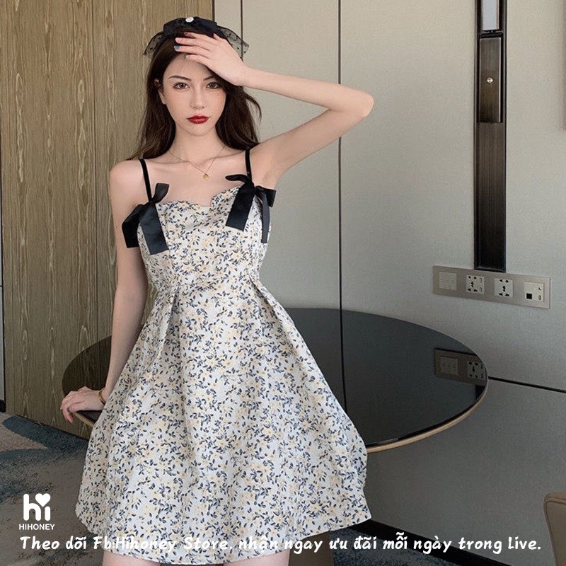 Váy hai dây, dáng xòe, bo eo siêu đẹp và dễ thương