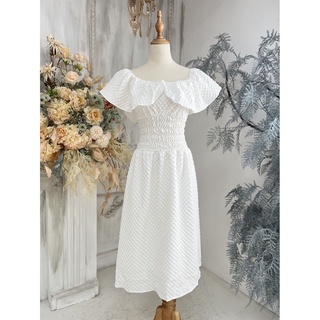 Cila dress - Váy trễ vai thun xốp