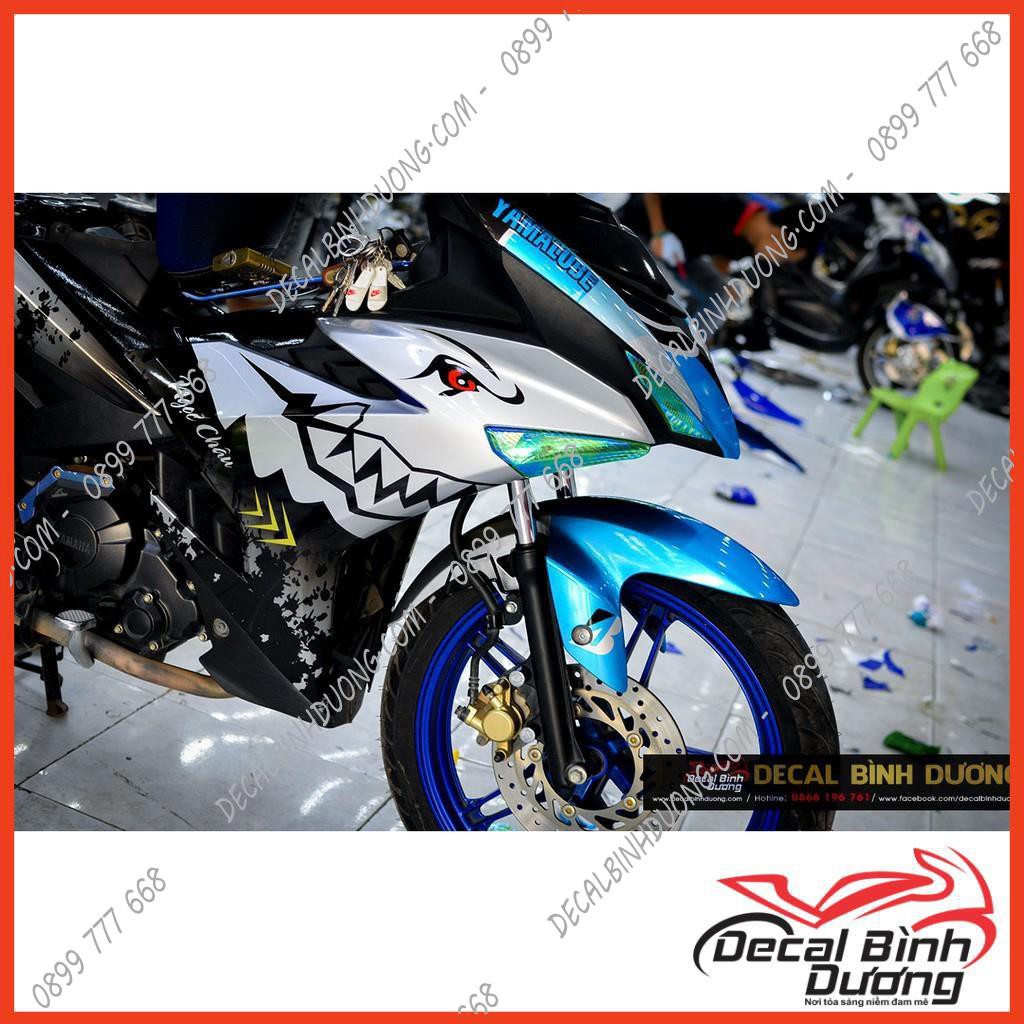 Tem Trùm Exciter 150 Mẫu Cá Mập Xanh Ngọc Đẹp Nhất