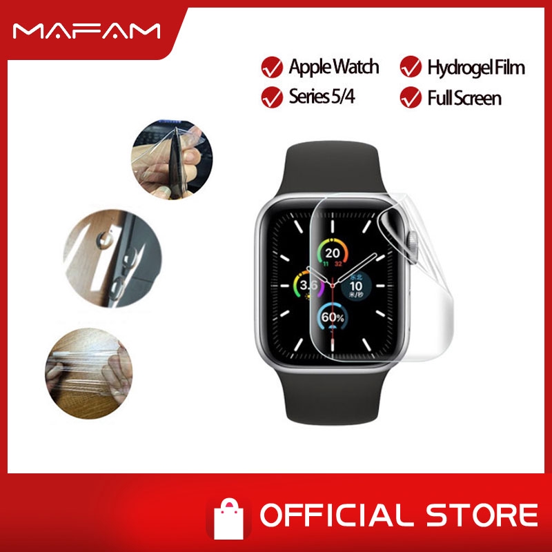 Miếng dán TPU dẻo bảo vệ màn hình chống trầy cho Apple iWatch 5 4 40mm 44mm