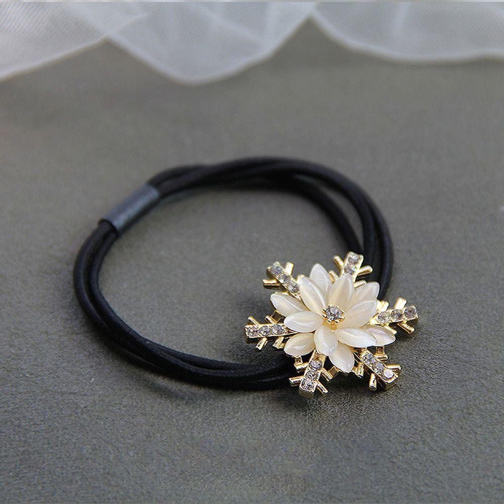 Dây Cột Tóc Họa Tiết Bông Tuyết Phong Cách Retro Thời Trang Cho Nữ