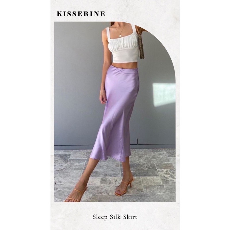 [Kisserine] Chân váy lụa SLEEP SILK SKIRT | BigBuy360 - bigbuy360.vn