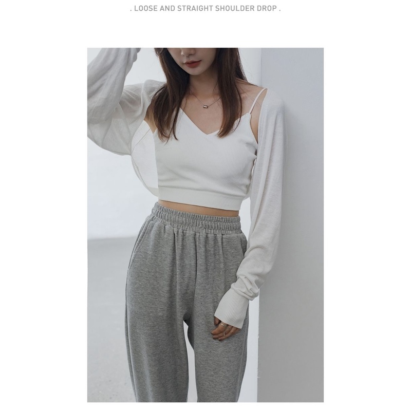 Áo cardigan Tay Dài Phối Dây Ruy Băng Thời Trang Hàn Quốc