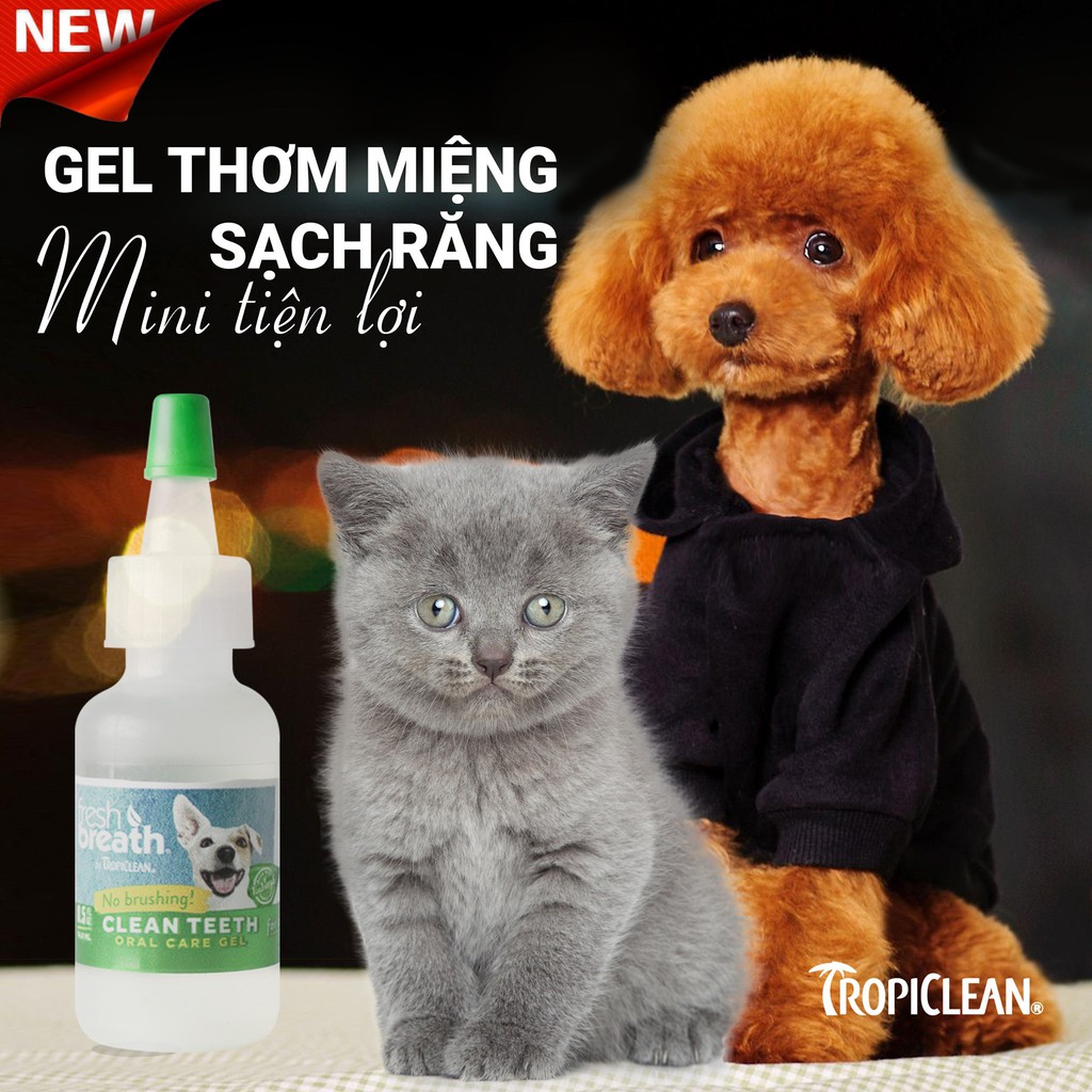 Gel vệ sinh răng miệng chó mèo Tropiclean