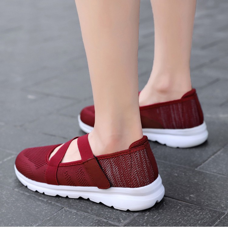 Giày thể thao chống trượt bền bỉ phối lưới thoáng khí thoải mái thời trang cho nữ