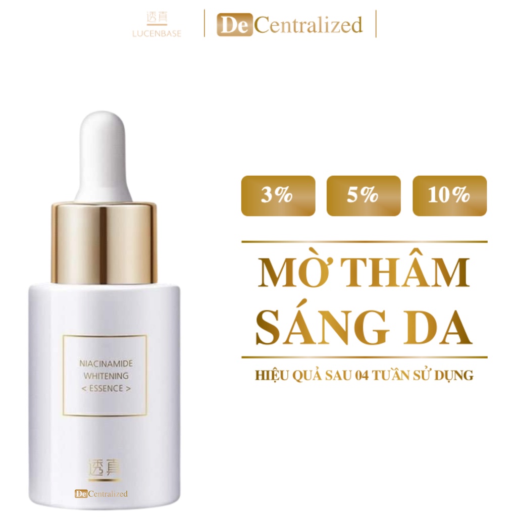 Serum Niacinamide LUCENBASE B3 Essence 3% 5% 10% Giảm Thâm, Serum Trắng Da Giảm Mụn Cấp Ẩm Chống Lão Hoá Kiềm Dầu Cho Da
