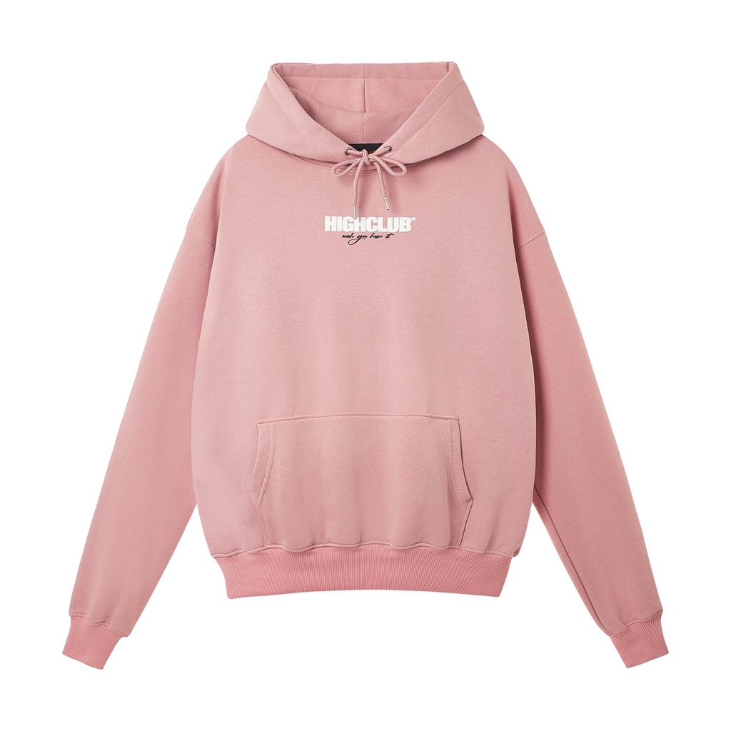 Áo Hoodie BASIC Mũ Trùm Đen/Hồng/Trắng/Xanh Dương Nỉ Cotton - HIGHCLUB Brand Chính Hãng