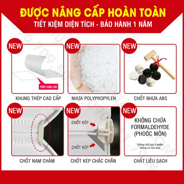 XẢ KHO- TỦ NHỰA QUẦN ÁO LẮP GHÉP 16 ô  SIZE SÂU 37x47x37cm/1 Ô. Tặng Kèm Móc Treo, búa gỗ chuyên dụng