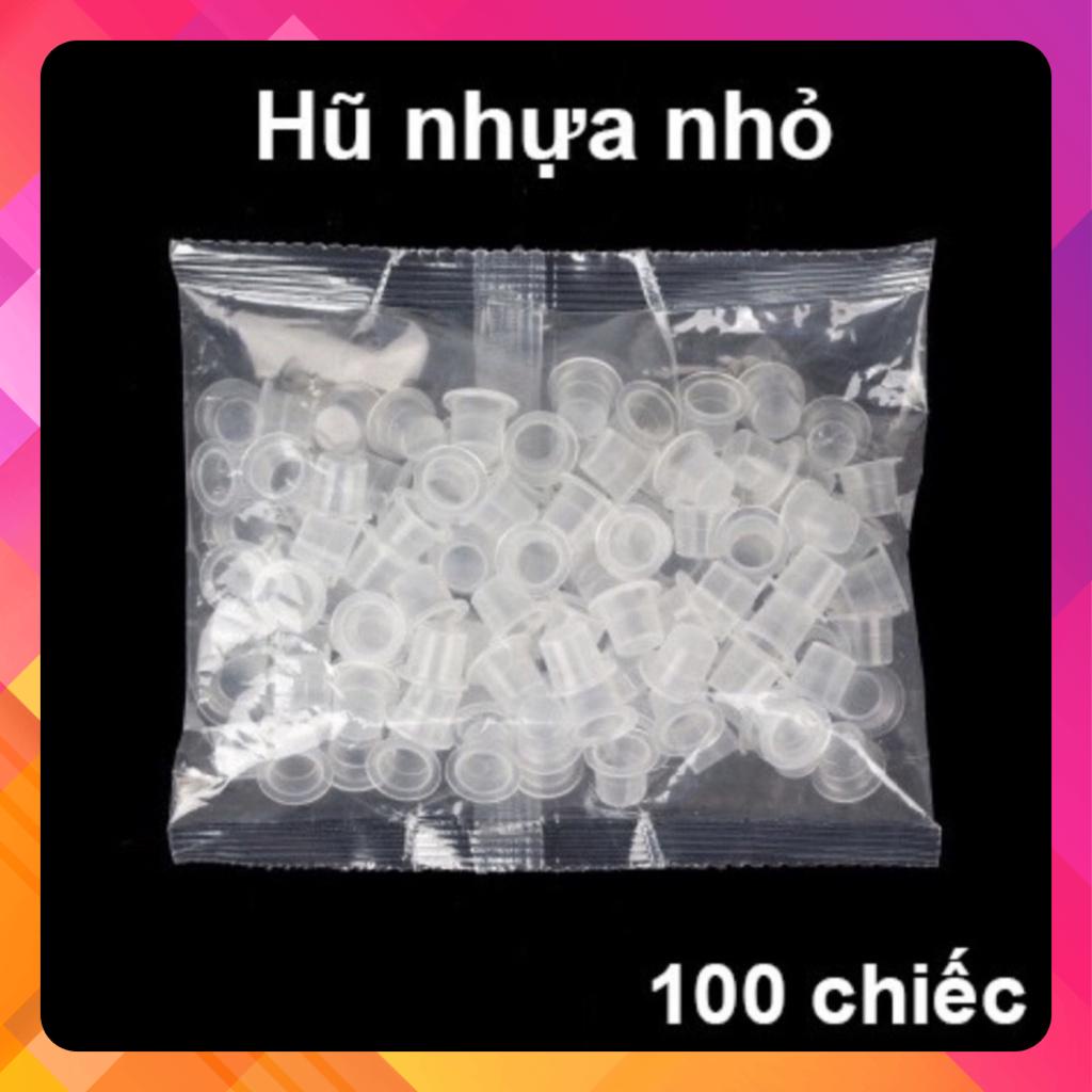 Chum nhựa đựng mực xăm và đế mica