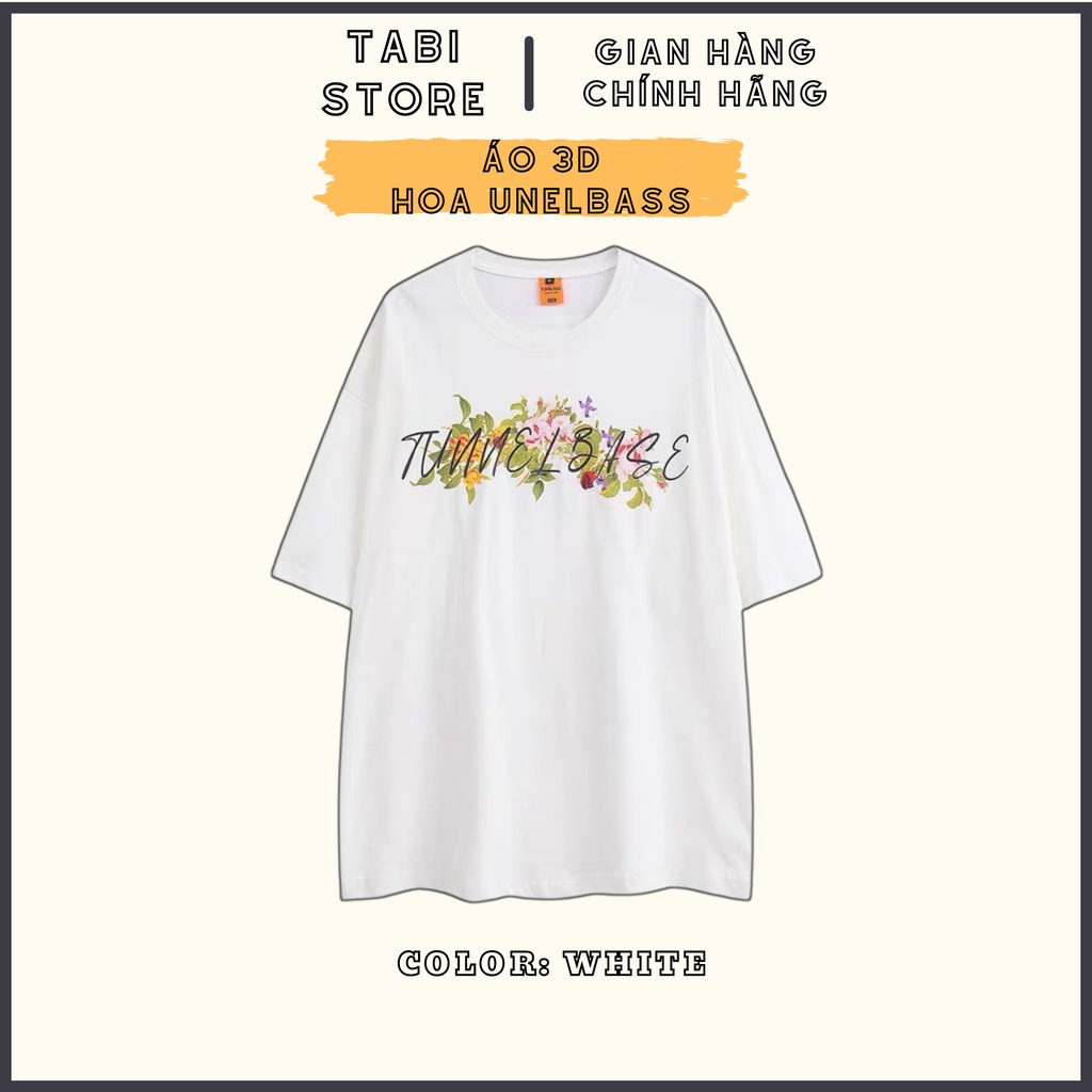 Áo Thun Tay Lỡ TABI Dáng Rộng In 3D Unisex - Áo Tee Basic  Unelbass