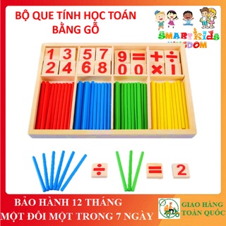 Bộ Que Tính Học Toán Bằng Gỗ - Bảng Tính Que Học Toán Cho Bé