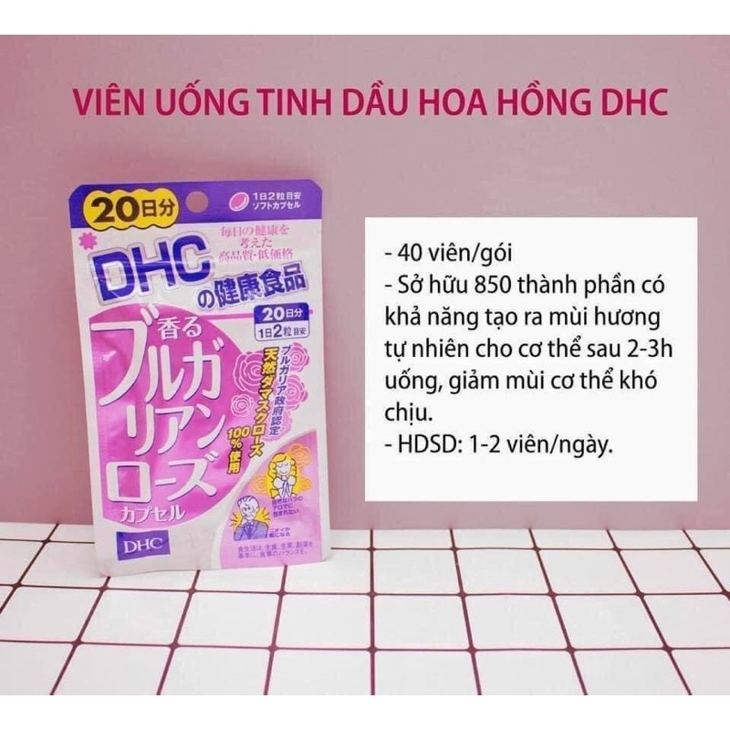 Viên Uống Thơm Cơ Thể DHC Tinh Dầu Hoa Hồng