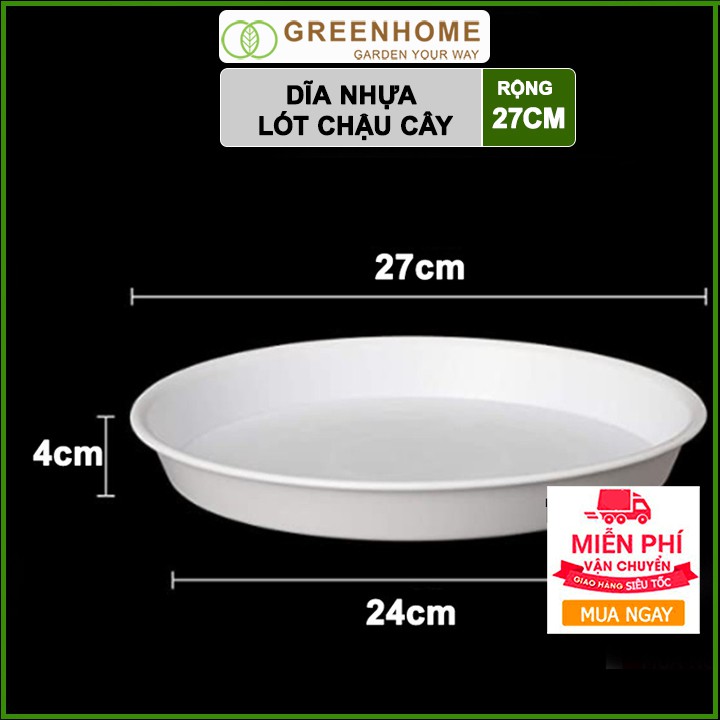 [Freeship 70K}Dĩa lót chậu R27cm trồng cây, hoa kiểng hình Tròn