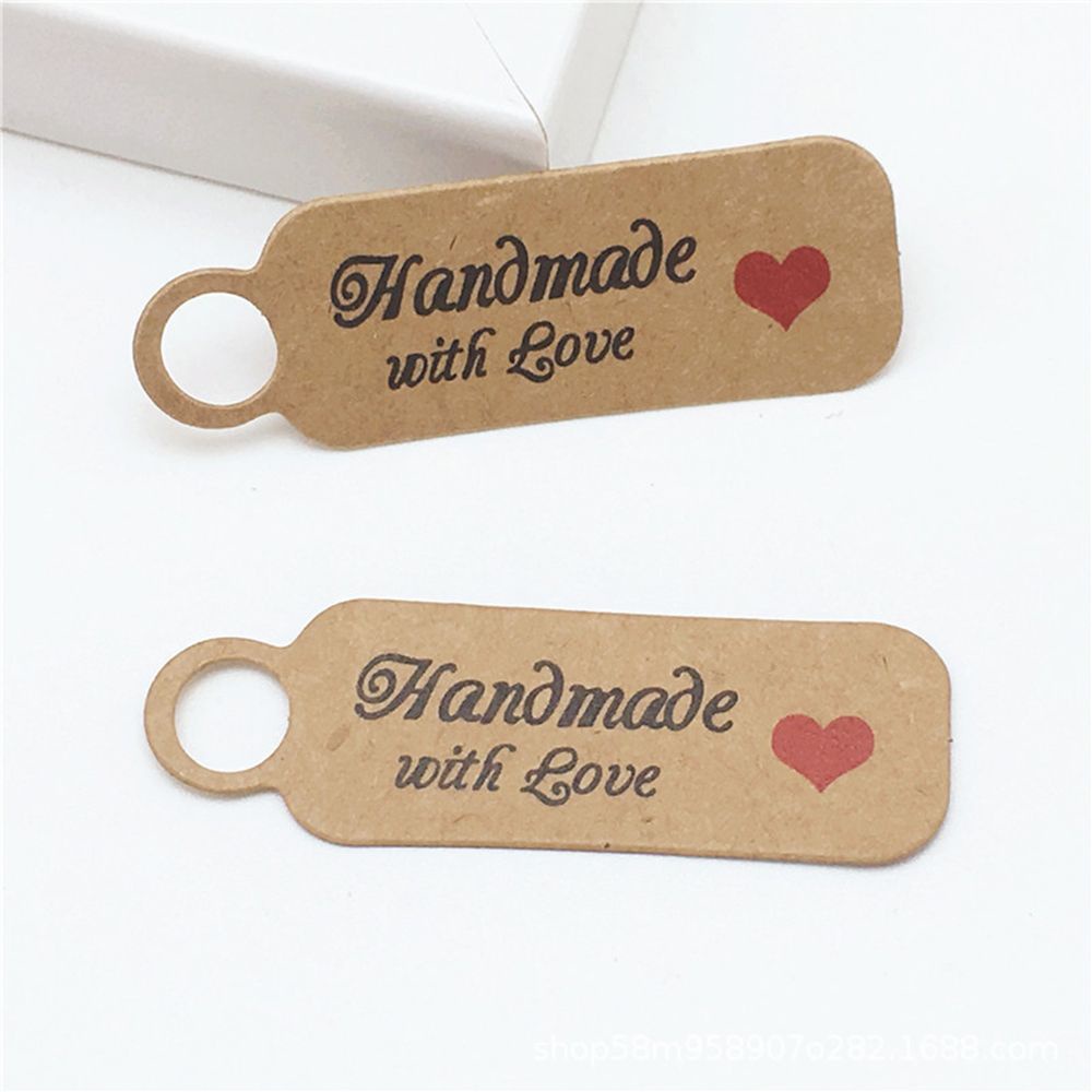 Set 100 thẻ giấy cảm ơn thiết kế kiểu dáng dễ thương 4.5x1.5cm tiện dụng để trang trí quà tặng