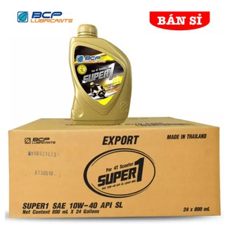 [Bán Sỉ] Thùng 12 Chai Dầu Nhớt Xe Tay Ga Cao Cấp BCP Thái Lan 10W40 SL MB 0.8L Nhập Khẩu