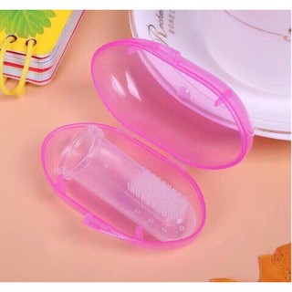 Rơ lưỡi XỎ NGÓN silicon, bàn chải đánh răng có hộp đựng giữ vệ sinh