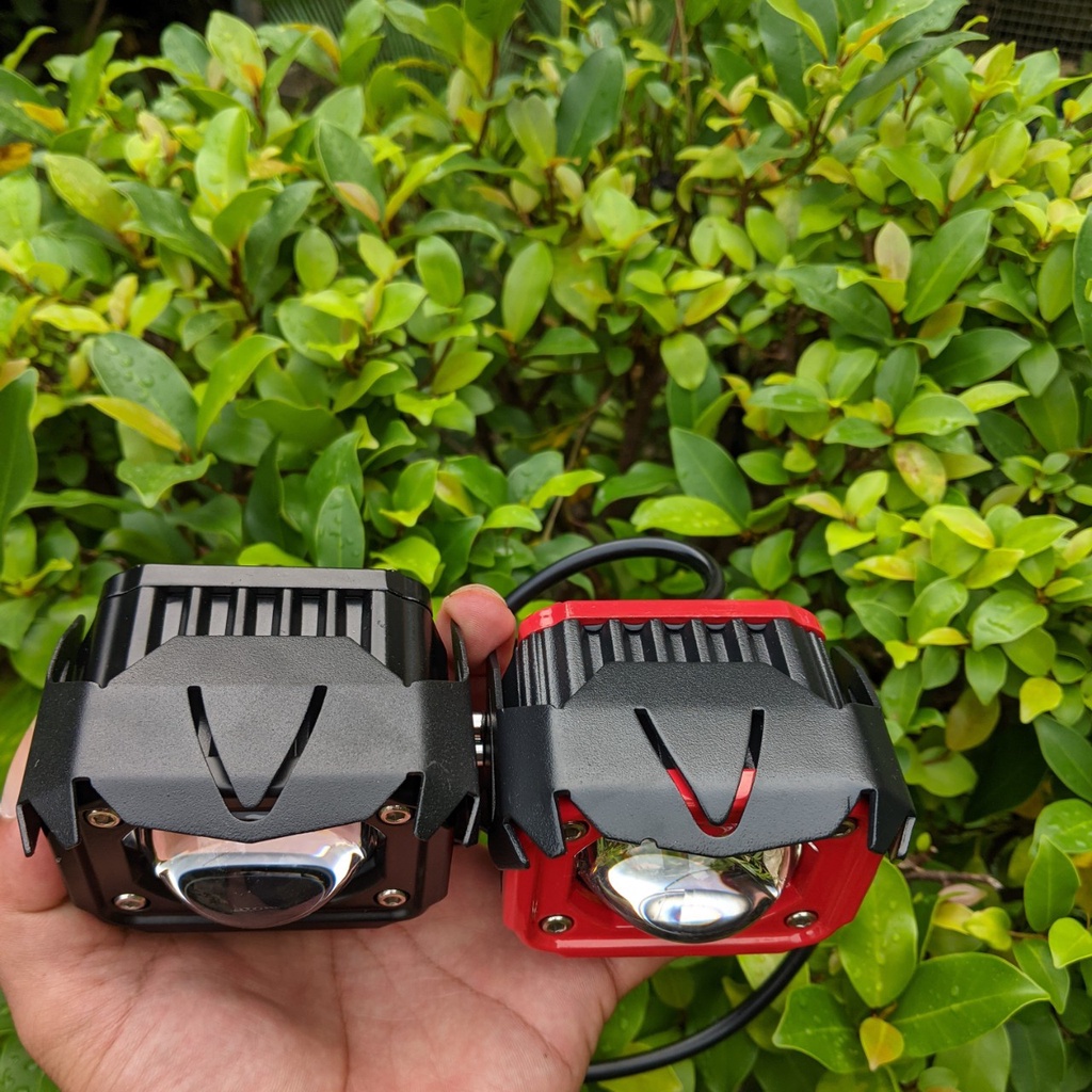Đèn trợ sáng xe máy ô tô F20XP 60W siêu sáng cốt vàng pha trắng 2 chế độ cho khách víp, phụ kiện xe máy