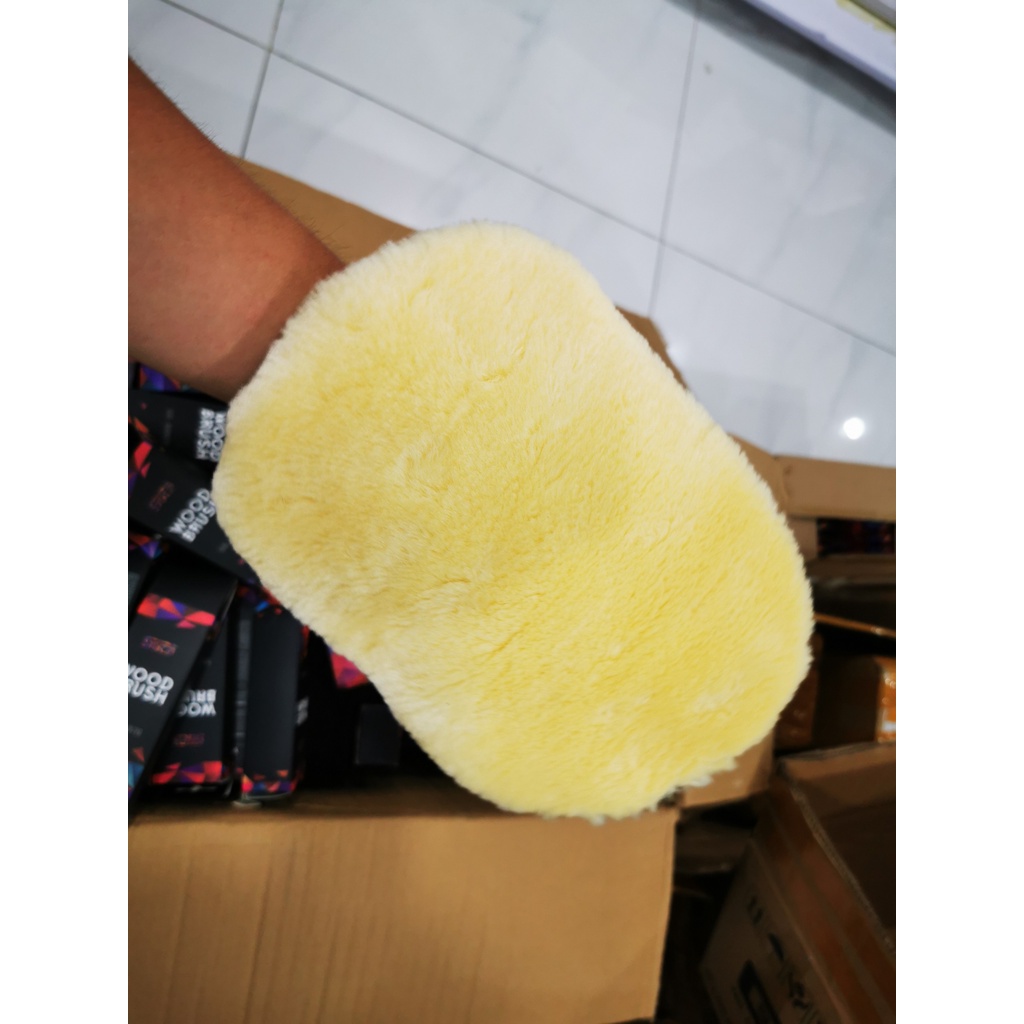 Găng Tay Rửa Xe Lông Cừu SGCB Chất Liệu Cao Cấp Không Xước Xe