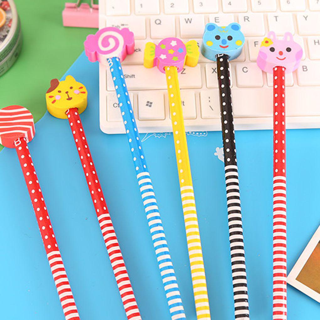 Set 10 Bút Chì Gỗ Họa Tiết Hoạt Hình Dễ Thương