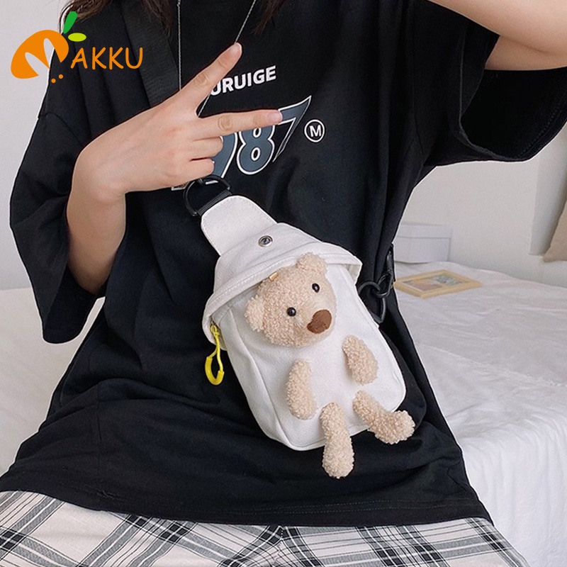 Túi Đeo Chéo Hình Búp Bê AKKU Dễ Thương Cho Bé
